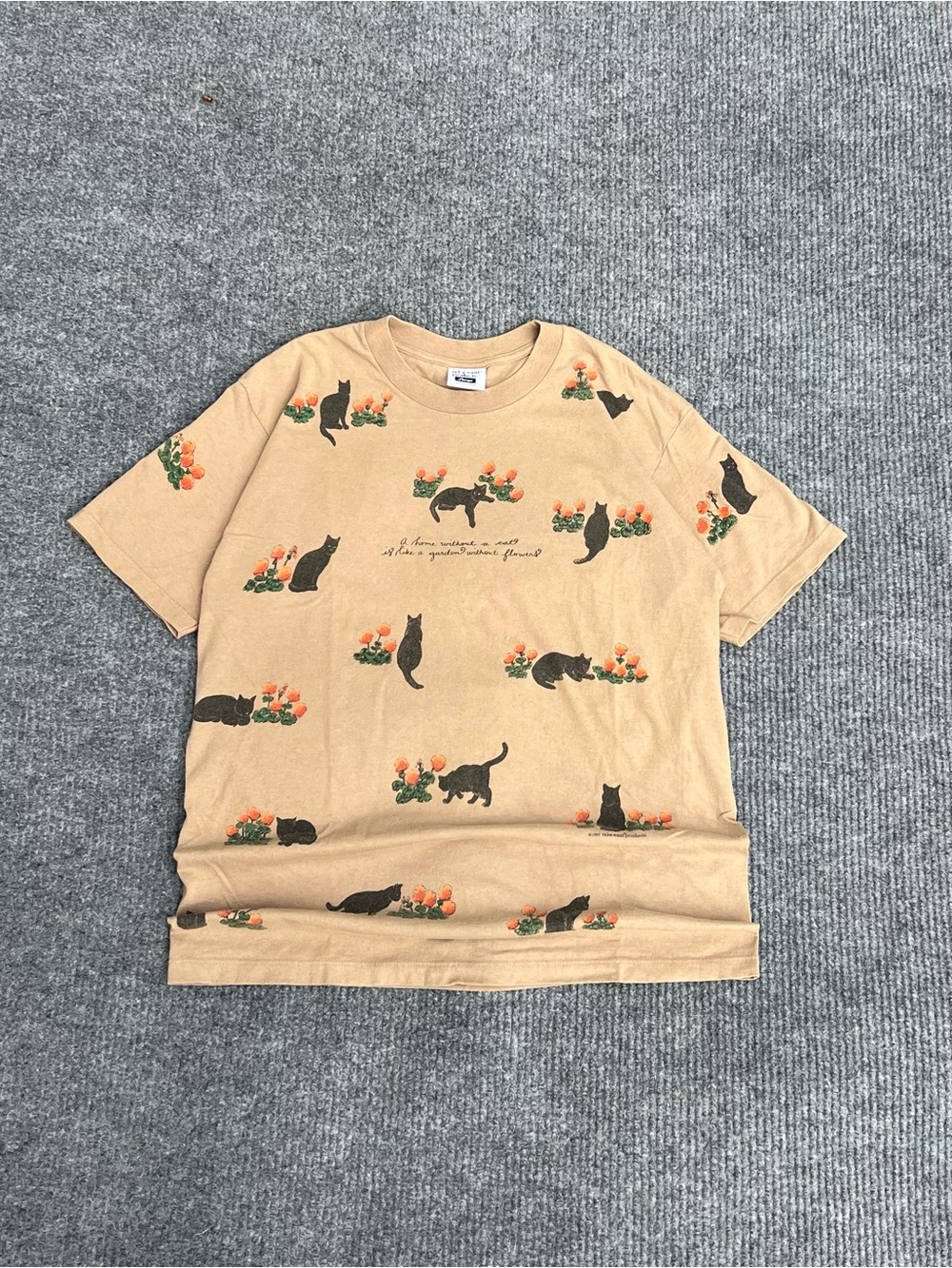 Vintage 90s All Over Print Cat Tee